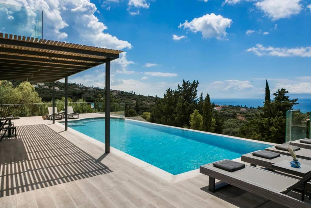 Mousata Color Villas-New Villa Green At Trapezaki With Private Pool מראה חיצוני תמונה