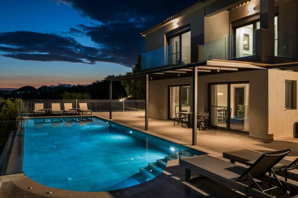 Mousata Color Villas-New Villa Green At Trapezaki With Private Pool מראה חיצוני תמונה